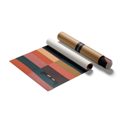 Three rolled-up posters on a green background